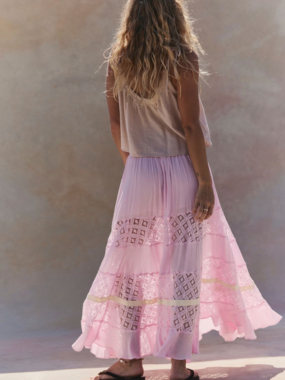 Free People Free-Est Swept Away Maxi Skirt Pink - Picture 2 of 6